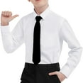 thumbnail image 1 of Classic Long Sleeve Dress Shirt for Boys School Formal Wear Comfortable Shirt Kids Button Down Top, 1 of 3