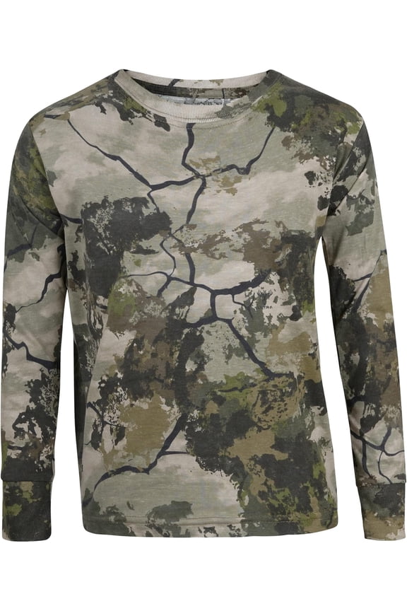 Classic Long-Sleeve Tagless Camo Sleeve Cuffs T-Shirt (Kids')
