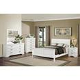 thumbnail image 1 of Classic Louis Philippe Style Bedroom 4pc Set Cal-King Bed Nightstand Dresser Mirror Traditional White Finish Furniture, 1 of 7