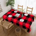 thumbnail image 1 of Classic Lumberjack Plaid Rectangular Tablecloth 60"x120" with Lace Edge, Washable Durable Table Cover for Dining, Indoor Outdoor Home Restaurant Decor, 1 of 5