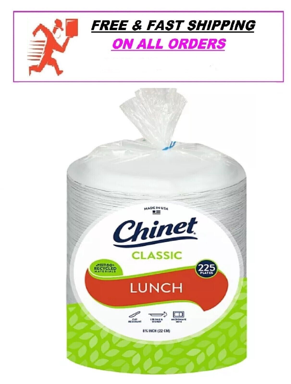 Classic Lunch Paper Plates  8.75” (225 ct.)