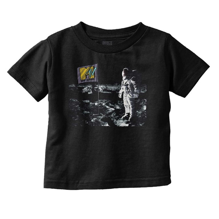 Mtv Man On The Moon Logo Flag Graphic T-Shirt Mtv Man On The Moon Logo Flag Graphic T-Shirt