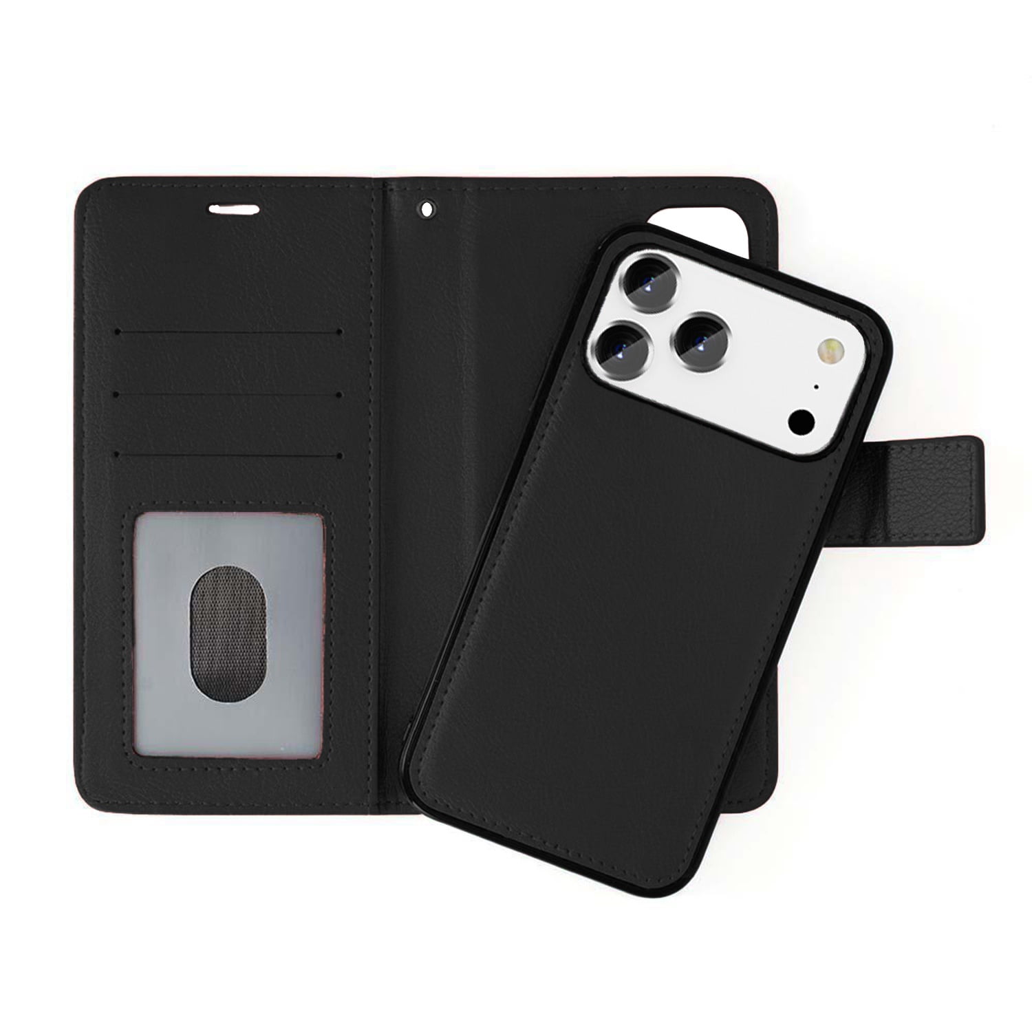Classic Magnet Wallet Case for iPhone 17 Pro - Black