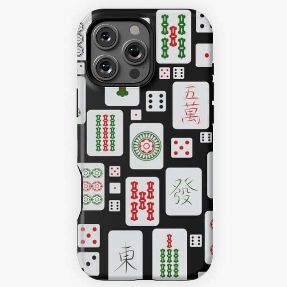 Classic Mahjong Tiles Gaming Culture Art Phone Case for iPhone 11 12 13 14 15 16 17 Pro Max