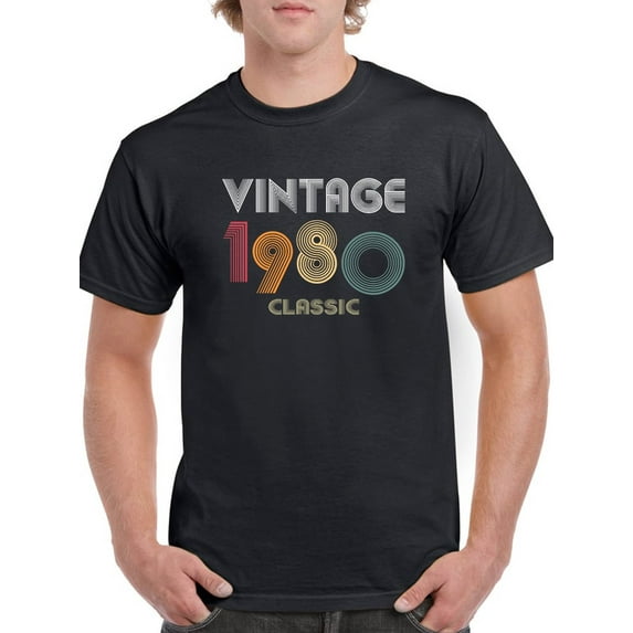 Classic Man Since 1980 Men T-Shirt, Male x-Large