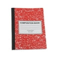 thumbnail image 1 of Classic Marble Composition Book, American Style Wide Ruled Sewn Binding Notebook, Black and White Snowflake Pattern Journal for Notes A#076 Red, 1 of 4