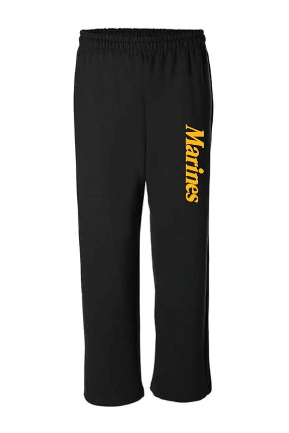 Classic Marines Military Theme Open Bottom Sweat Pants