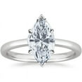 thumbnail image 1 of Classic Marquise Cut Diamond Wedding Engagement Ring For Women In 925 Sterling Silver 14K White Gold Plating, 1 of 1