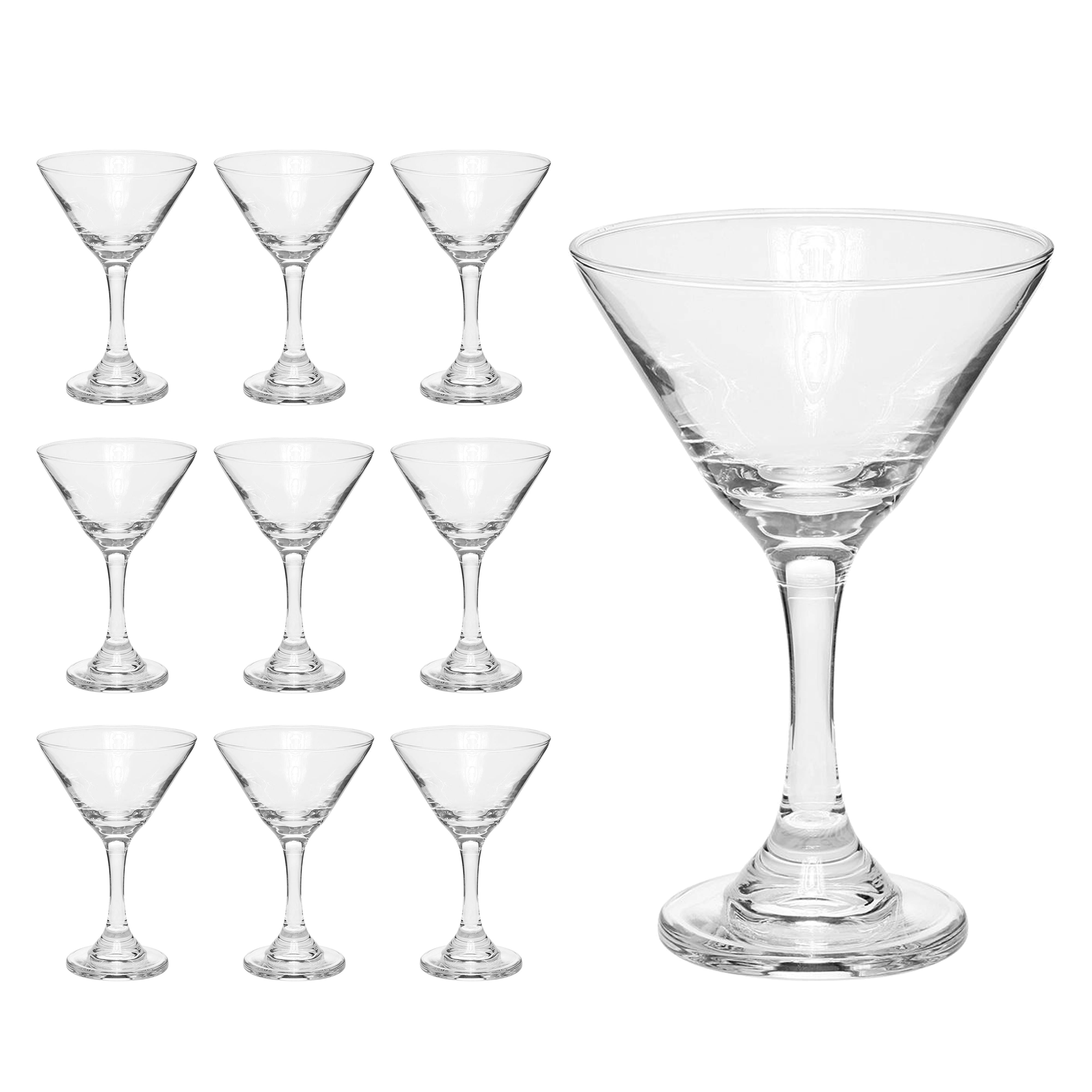 Lillian Mini Martini Clear Glass 10 Count [Bulk] (100 Pack), Size: One Size