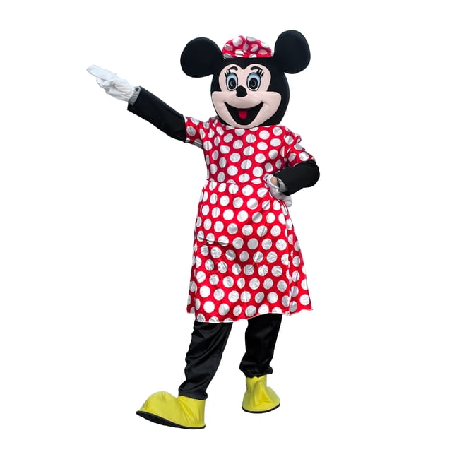 Classic Mascot Costume Compatible with Mickey and Minnie Mouse Adult Size for Men & Women