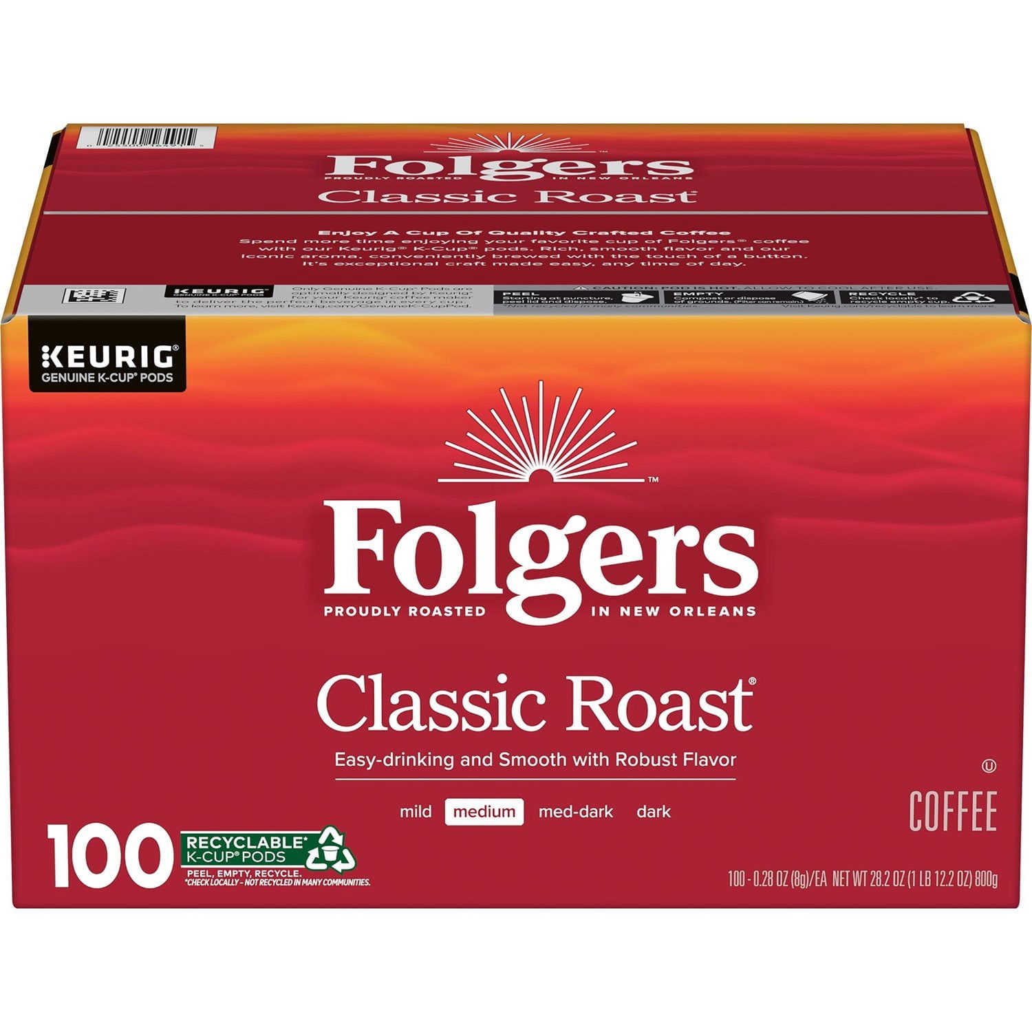 Classic Medium Roast K-Cup Coffee Pods, 100 ct.