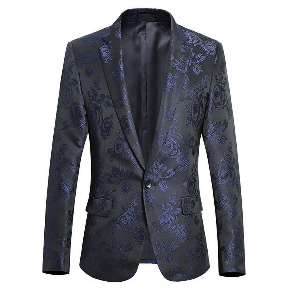Classic Men Business Jacquard Suit Jacket Black / Red / Blue Fashion — free download