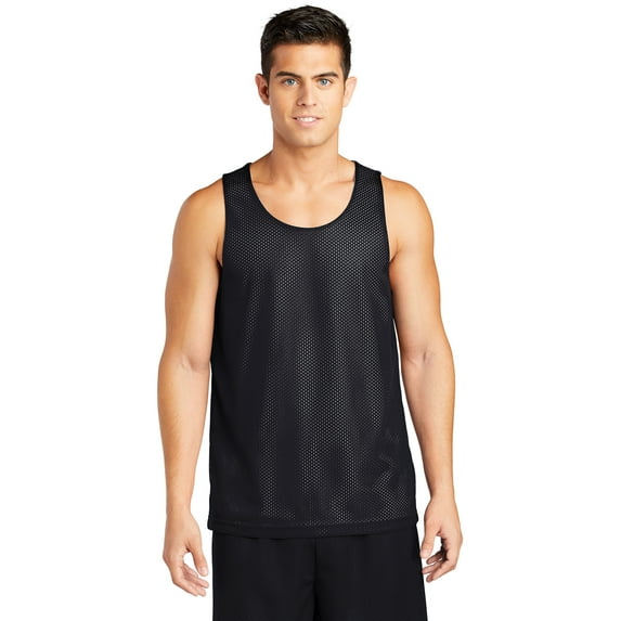 Classic Men Mesh Reversible Tank Color Black Size X-Small