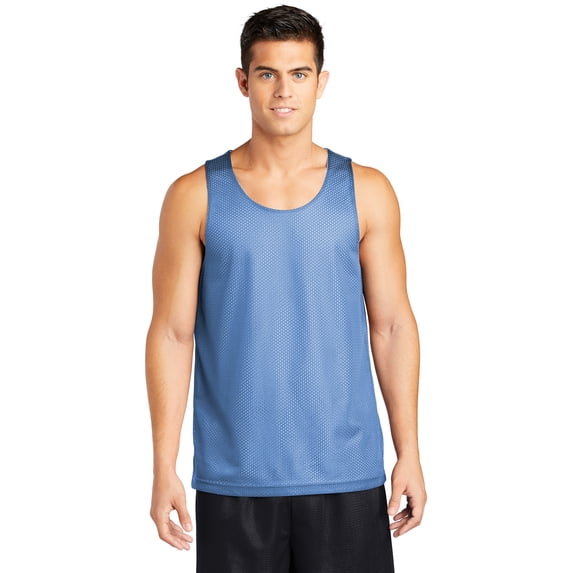 Classic Men Mesh Reversible Tank Color Carolina Blue Size Medium