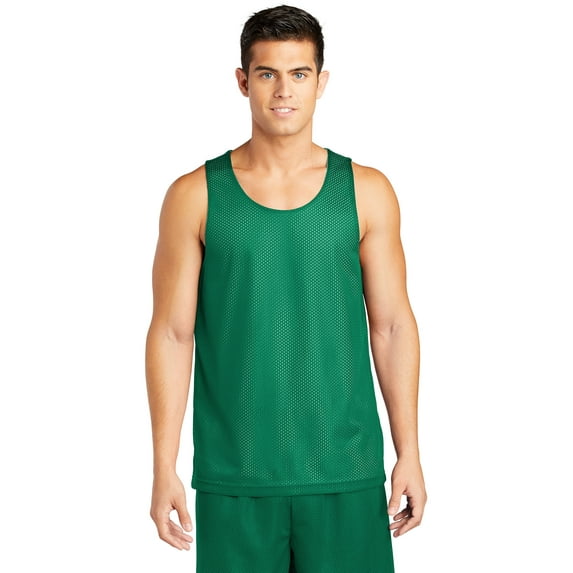 Classic Men Mesh Reversible Tank Color Kelly Green Size Large