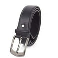 thumbnail image 1 of Classic Men's PU Leather Belt for Dress or Casual (M/L, BLACK), 1 of 6