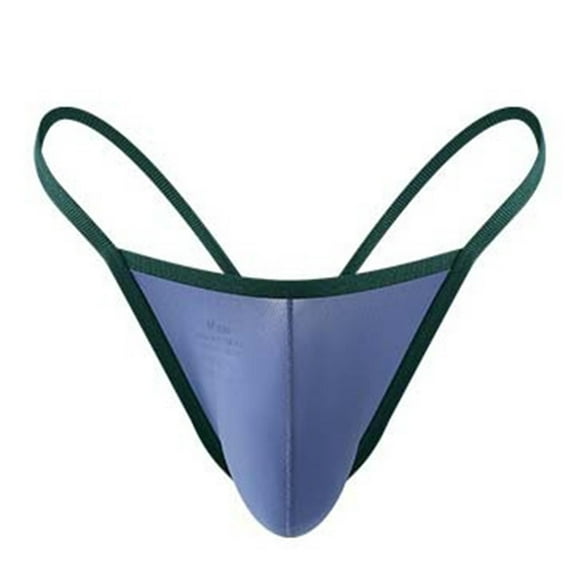 Classic Men's Underwear Fashionable Low Waisted Single Thong Summer Sexy Quick Drying Breathable Ice Silk Seamless Thong