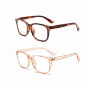 BBALEWANPE Classic Mens and Womens Reading Glasses 2-Pack