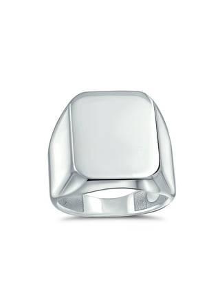 Louis Vuitton LV Onyx Signet Ring, Silver, L