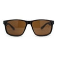thumbnail image 1 of Classic Mens Sport Horn Rim Plastic Rectangular Sunglasses Matte Tortoise - Brown, 1 of 4