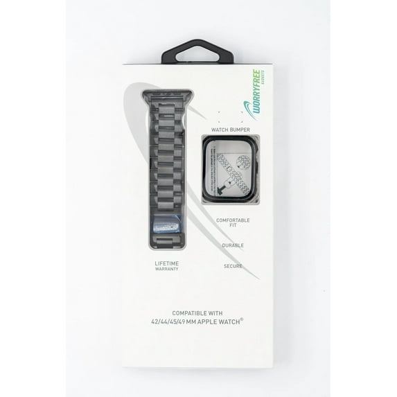 Classic Metal Band with Bumper Case for i Watch 38/40/41mm 42/44/45mm for Men Women Replacement iWatch Band in Premium Box