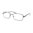 thumbnail image 1 of Classic Metal Rim and Arm Narrow Rectangle Reading Glasses Gunmetal +2.0, 1 of 4