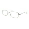 thumbnail image 1 of Classic Metal Rim and Arm Narrow Rectangle Reading Glasses Silver +1.0, 1 of 4