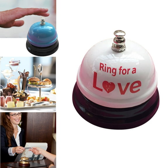 Classic Metal Service Call Bell, Compact Loud Ring Concierge Desk Accessory With Press Button, for Hotel Reception Front Desk Restaurant Counter Service Reminder Supplies