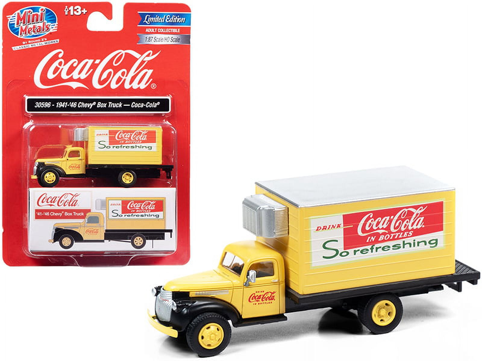 1941-1946 Chevrolet Box Truck Yellow \Coca-Cola\ 1/87 (HO) Scale Model ...