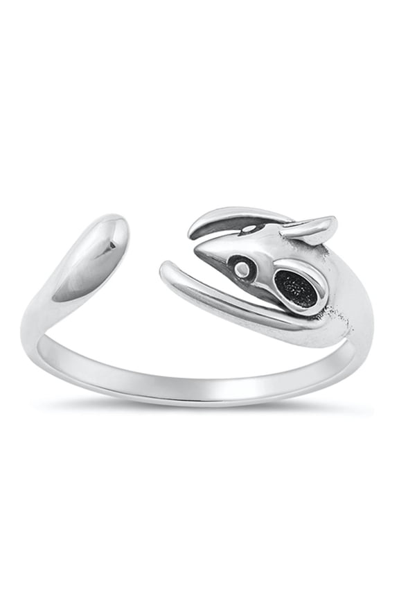 Classic Mice Ring .925 Sterling Silver Mouse Wrap Band Adjustable Jewelry Female Male Unisex Size 9