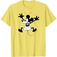 thumbnail image 1 of Classic Mickey Mouse Graphic DTG Print Unisex T-Shirt,Cornsilk Color,Size 3XL, 1 of 5
