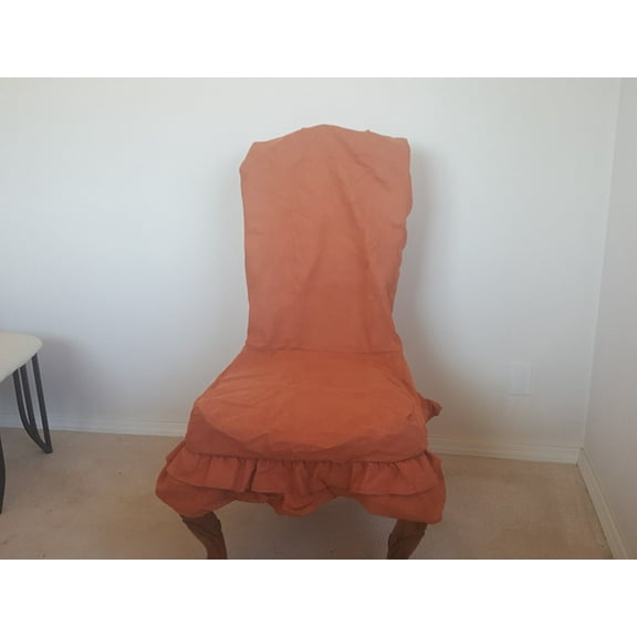 Classic Micro Suede Shortly Style Chair Cover, Dining Chair Protector