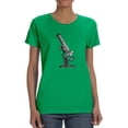 thumbnail image 1 of Classic Microscope Design Women Kelly Green T-Shirt, Female Small, 1 of 4