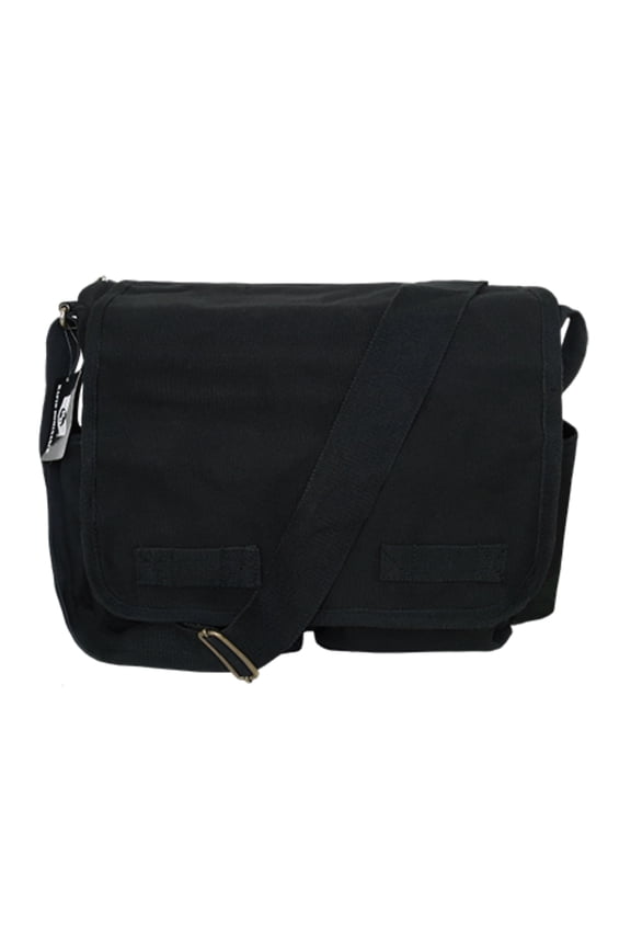 Classic Military Messenger Bags, Black (pack of 2)