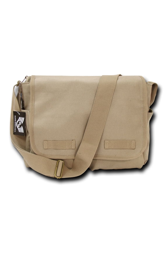 Classic Military Messenger Bags, Khaki (pack of 2)