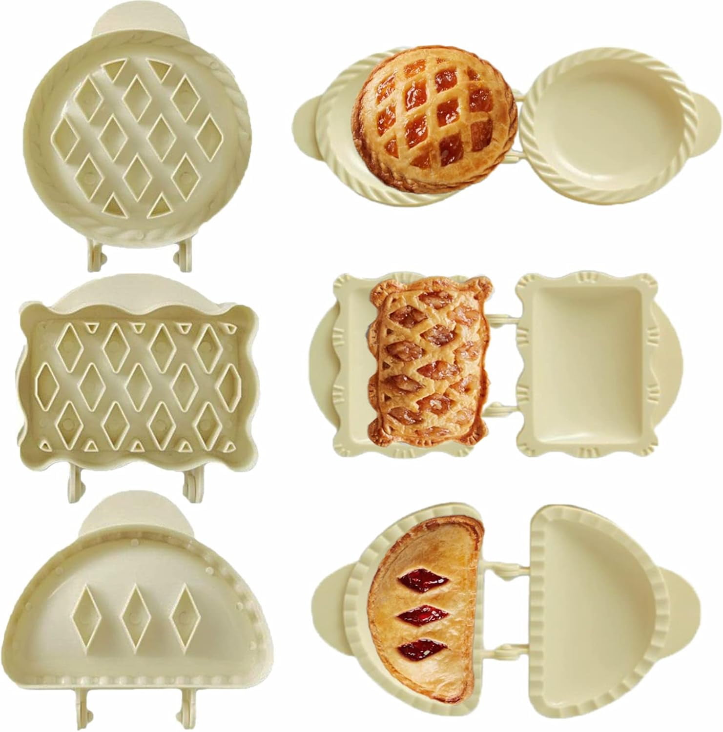 Weihnachts-Handkuchenformer Set - 3 Formen Für Süße & Herzhafte Mini-Pies