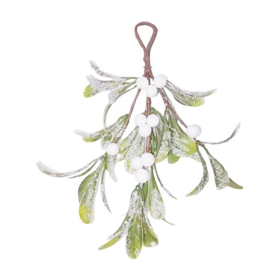 Classic Mistletoe Picks, Artificial Greenery with White Berries for Holiday Kissing Tradition, Home & Party Decor