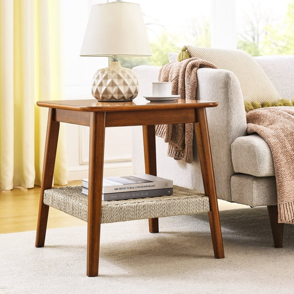 Classic - Modern Blend with Ample Storage - Enhance Living Room Organization with This Boho Side Table