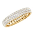 thumbnail image 1 of Rosec Jewels Classic Moissanite Eternity Band Ring for Women (D-VS1 Grade) - Anniversary Band Ring, 14K Yellow Gold, US 5.50, 1 of 7