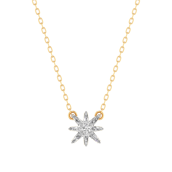 Classic Moissanite Pendant Necklace in 18kt Gold Over Sterling Silver