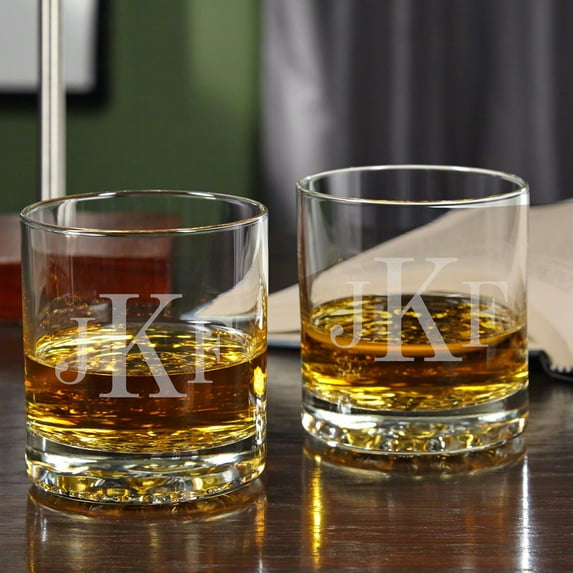Classic Monogram Custom Buckman Whiskey Tumblers