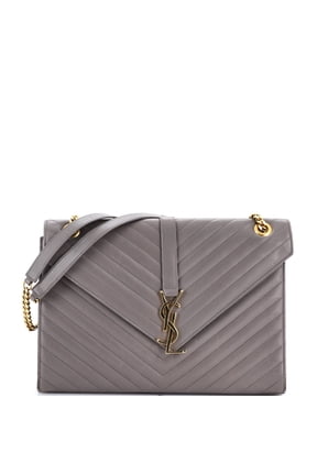 Classic Monogram Envelope Satchel Matelasse Chevron Leather Large By Rebag