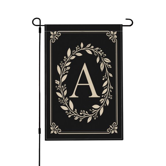 Classic Monogram Letter A Garden Flag For Everyday Decor 12x18 in