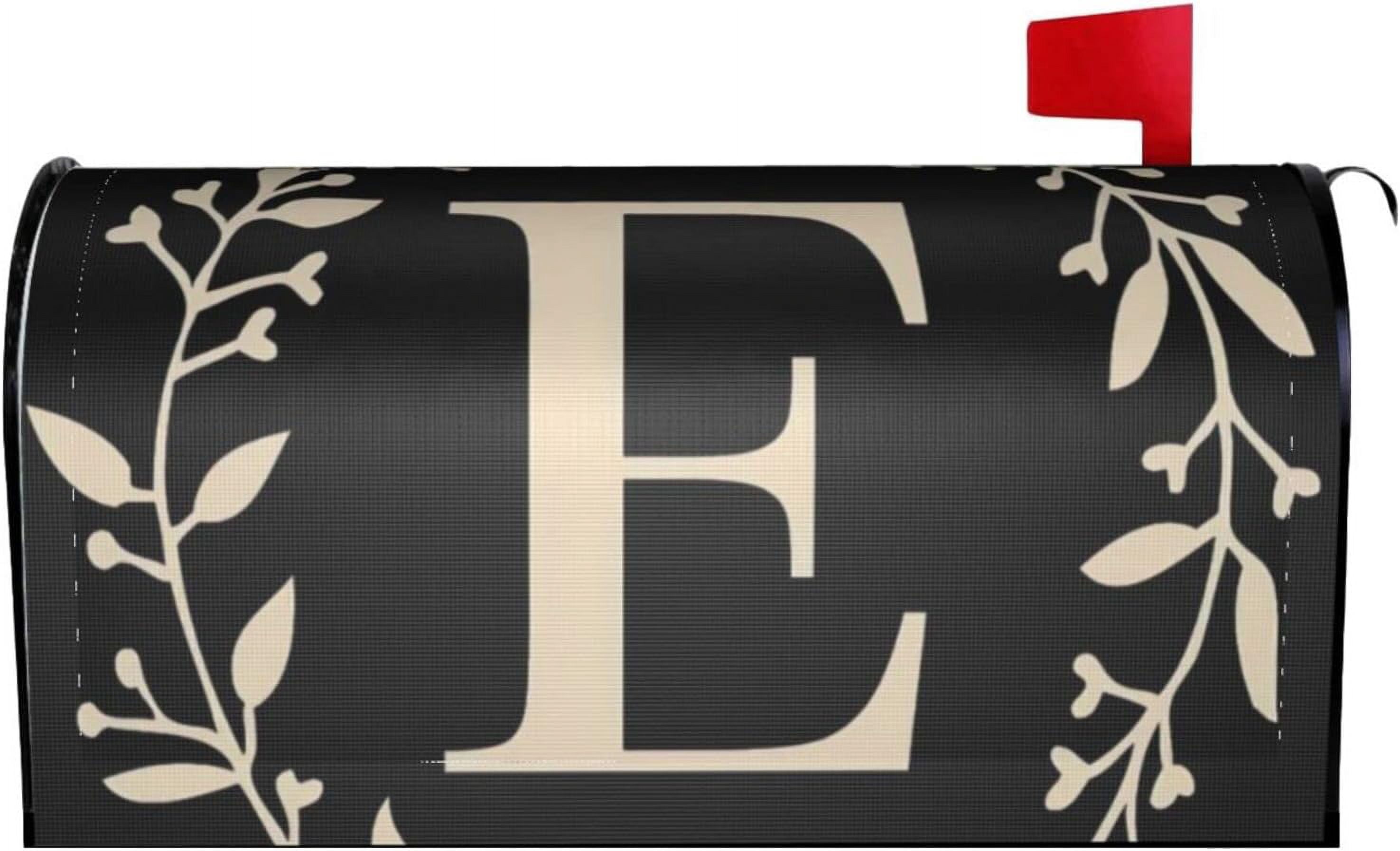 Classic Monogram Letter E Mailbox Cover Magnetic Standard Size ...