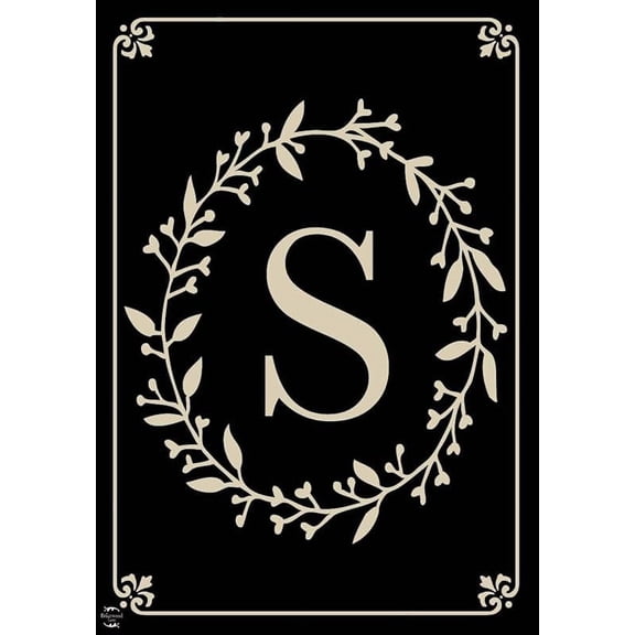 Classic Monogram Letter M Garden Flag Everyday 18" x 12.5"
