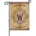thumbnail image 1 of Classic Monogram Letter W Garden Flag - Burlap Family Last Name Yard Flag - Wood Background Initial House Yard Patio Outdoor Decor - 12 x 18 Inch Double Sided, 1 of 6