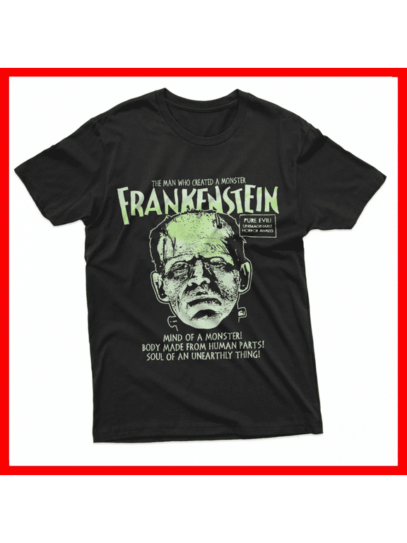 Classic Monster Face Glow Spooky Halloween Graphic Unisex Tee Size S-5XL