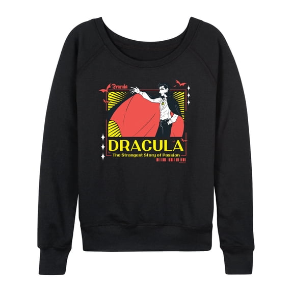 Classic Monsters - Anime Dracula - Women's French Terry Long Sleeve Pullover