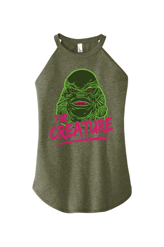Classic Monsters - Creature From The Black Lagoon - Slime Covered Creature - Juniors High Neck Tank Top