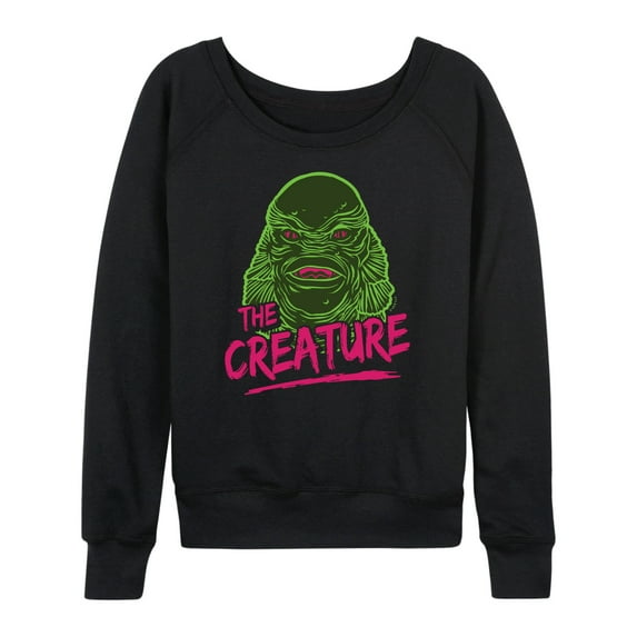 Classic Monsters - Creature From The Black Lagoon Slime Covered - Women's Lightweight French Terry Long Sleeve Shirt